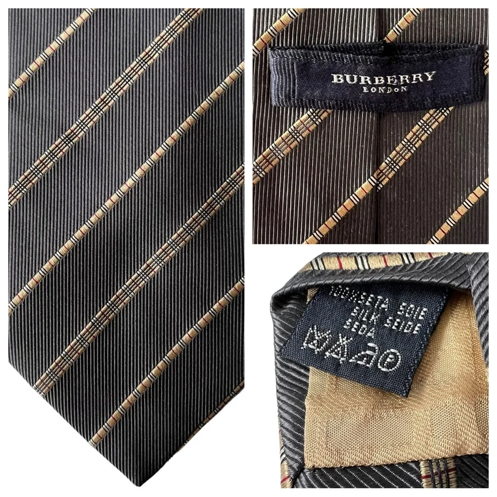 Burberry Nova Check Diagonal Repetition Silk Necktie